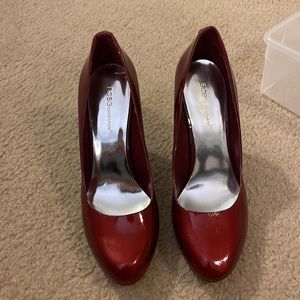 BCBG Genuine leather upper patent leather heels Red